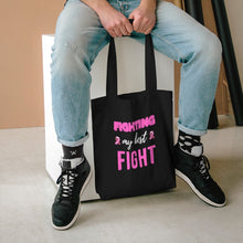 Load image into Gallery viewer, Fighting My Best Fight Breast Cancer Cotton Tote Bag