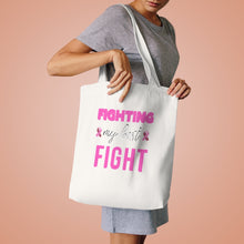 Load image into Gallery viewer, Fighting My Best Fight Breast Cancer Cotton Tote Bag