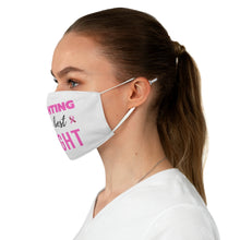 Load image into Gallery viewer, Fighting My Best Fight Breast Cancer Fabric Face Mask